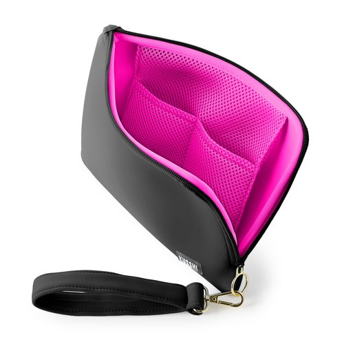KUSSHI Wristlet Clutch (Black/Pink)