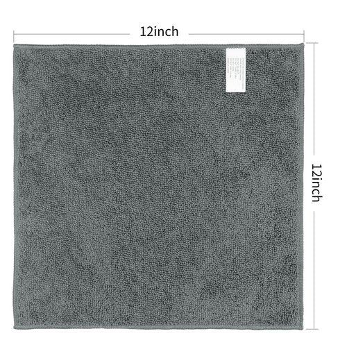 Orighty Washcloths Bulk Towel Sets 50 Pack, Highly Absorbent and Super Soft Microfiber Fingertip Towels, Multi-Purpose Wash Cloths for Bathroom, Hotel, Gym, and SPA, 12x12 Inch, Grey