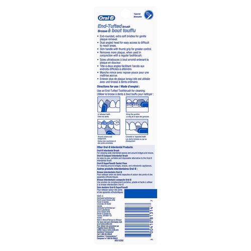 Oral-B End-Tufted Toothbrush, 1 Count