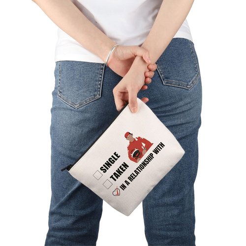 PWHAOO racing Inspired Gift Car Racer Fan Makeup Bag Cosmetic Bag Racing Fandom Car Racing Fan Merch