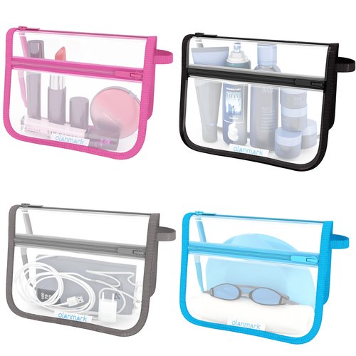 Olanmark TSA Approved Toiletry Bag - Quart Size Travel Bag for Toiletries - Reusable Clear Bag for Liquids - 311 Compliant Airplane Bag