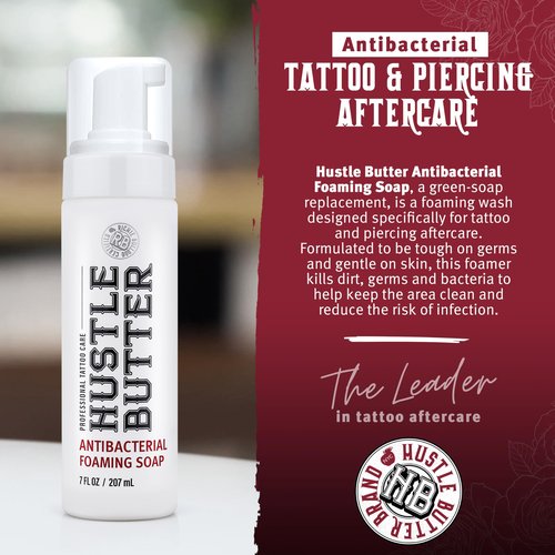 Hustle Butter Tattoo Aftercare Balm 1oz & Hustle Bubbles Tattoo Soap