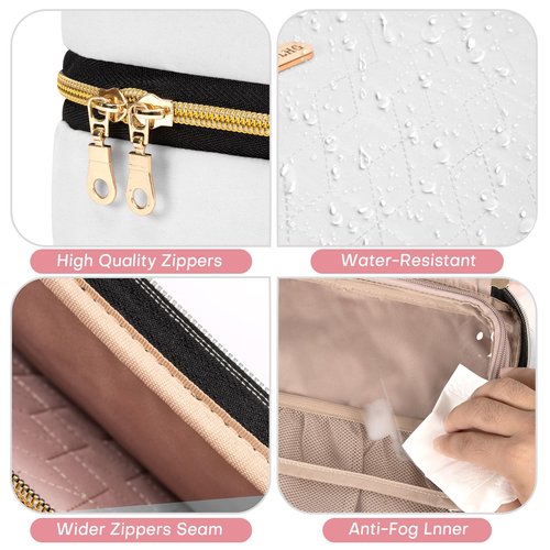 BALULHG Toiletry Bag with Hanging Hook, Portable Makeup Cosmetic Bags, Space-efficient, Collapsible Moving, making it more suitable for Travel