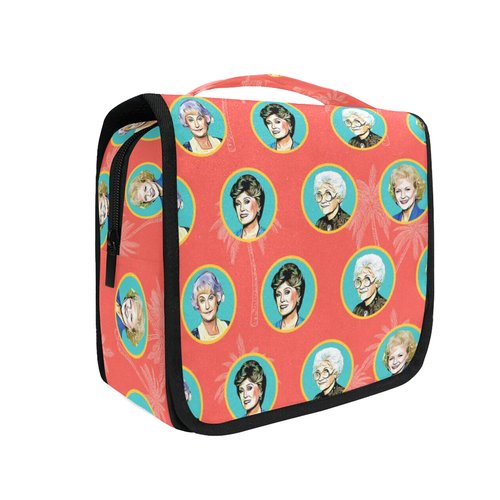 Bad Bananas Golden Girls Merchandise - Large Travel Hanging Toiletry Bag Organizer - Stay Golden - Cosmetic Case for Women
