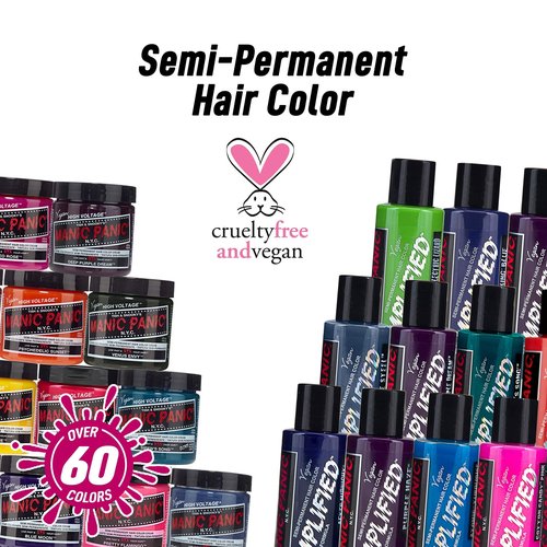 MANIC PANIC Classic Purple Haze Semi Permanent Hair Color - Warm Dark Purple Hair Dye for Women & Men That Lasts 4-6 Weeks - Vegan, Ammonia & Cruelty-Free - Create & Mix Custom Shades (4oz / 2pk)