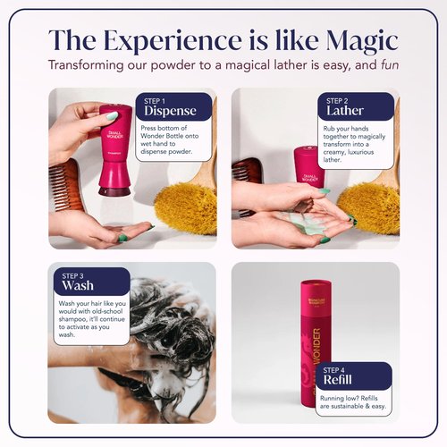 SMALL WONDER® Signature Powder Shampoo Refill | 2.4oz (50–80 Washes) | Sulfate-Free, Paraben-Free, Color-Safe | Eco-Friendly, Travel & Refillable Formula