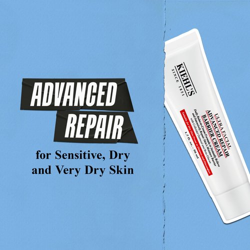 Kiehl's Ultra Facial Advanced Repair Barrier Cream, Intensive Treatment Relieves Dry + Sensitive Skin, Rapidly Reduces Redness and Soothes, Fast-Absorbing Breathable Formula, Paraben-Free - 1.7 fl oz