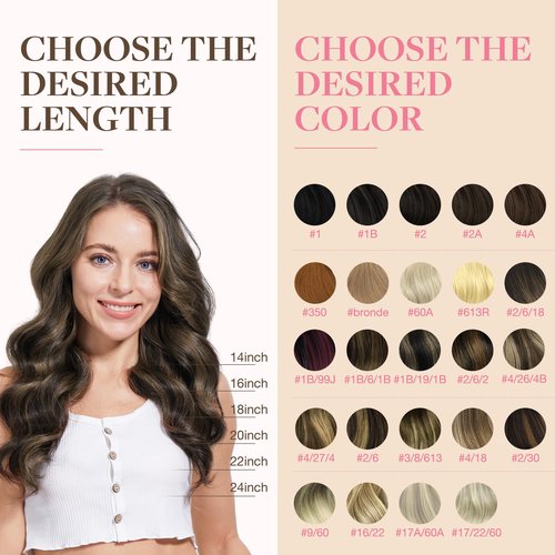 GOO GOO Tape in Hair Extensions Human Hair, 1B/19/1B Natural Black to Light Blonde, 20inch 50g 20pcs, Skin Weft Seamless Invisible, Silky Straight with Thick Ends, Remy Human Hair