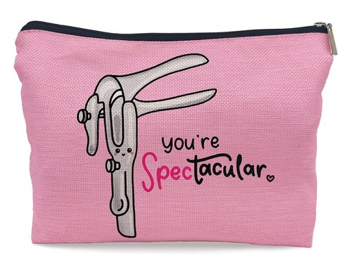 Ayxvt Obgyn Cosmetic Make up Bag - Obgyn Gifts Makeup Bag, Medical Office Decor, Obgyn Gifts for Doctors, Midwife Gifts Cosmetic Bag, Gifts Ideas for Doctors (Pink)