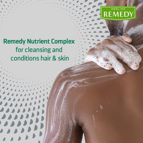 Medline Remedy Specialized No-Rinse Foam Cleanser (4 oz), Unscented, Moisturizing Body Wash, Incontinence Care, Skin Nourishing, For Hair and Dry Skin, Gentle, Eczema Seal, Sulfate-Free