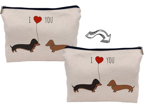 Lacosu Dachshund Gifts: Makeup Bag, Wiener Dog Gifts for Women