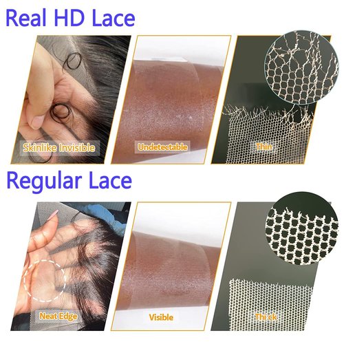 2x6 Skinlike HD Transparent Lace Closure Body Wave Closure 0.1mm Invisible Lace 100% Virgin Human Hair Lace Closure Pre Plucked Natural Hairline (14 Inch)