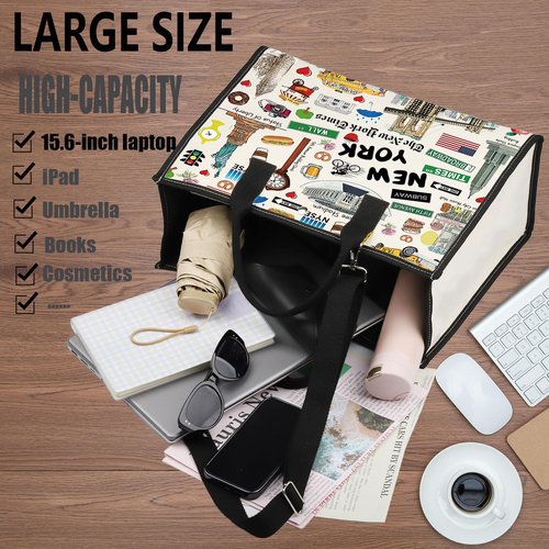 WZMPA New York Cosmetic Bag New YorkSouvenir Gift Vacation Makeup Zipper Pouch City Merchandise (New York-TB)
