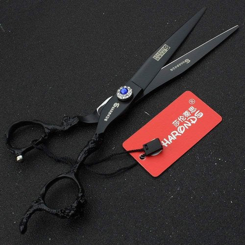 7 inch salon personalized scissors 19 cm cool black salon hair styling hair scissors stainless steel hair tools
