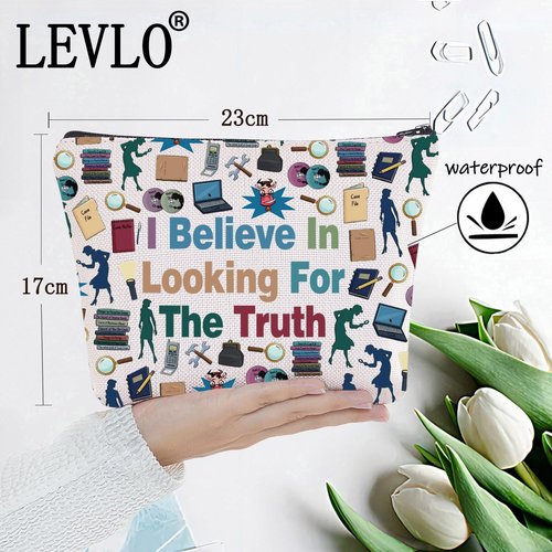 LEVLO Nancy Movie Cosmetic Bag Nancy Fans Gift I Believe In Looking For The Truth Nancy Makeup Zipper Pouch Bag For Women Girls (Looking For The Truth F Bag)