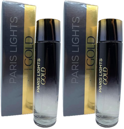 Paris Lights Gold Men's Cologne 3.4 Fl. Oz. Eau de Toilette Spray (Pack of 2)