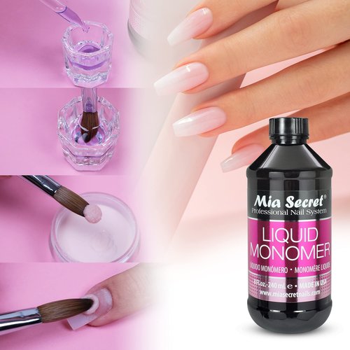 Mia Secret 4oz Liquid Monomer + 1oz Cherry Scented Monomer Drops