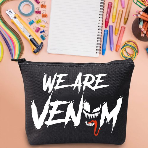 BWWKTOP Spider Hero Cosmetic Makeup Bag Villain Movie Fans Gift We Are Venom Makeup Zipper Pouch Bag (WE ARE VENOM)