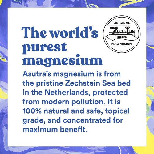 ASUTRA Magnesium Body Butter Lotion, 6.76 oz, Soothing Shea Butter & Almond Oil Moisturizer, Premium-Quality Magnesium, Lemongrass Essential Oil