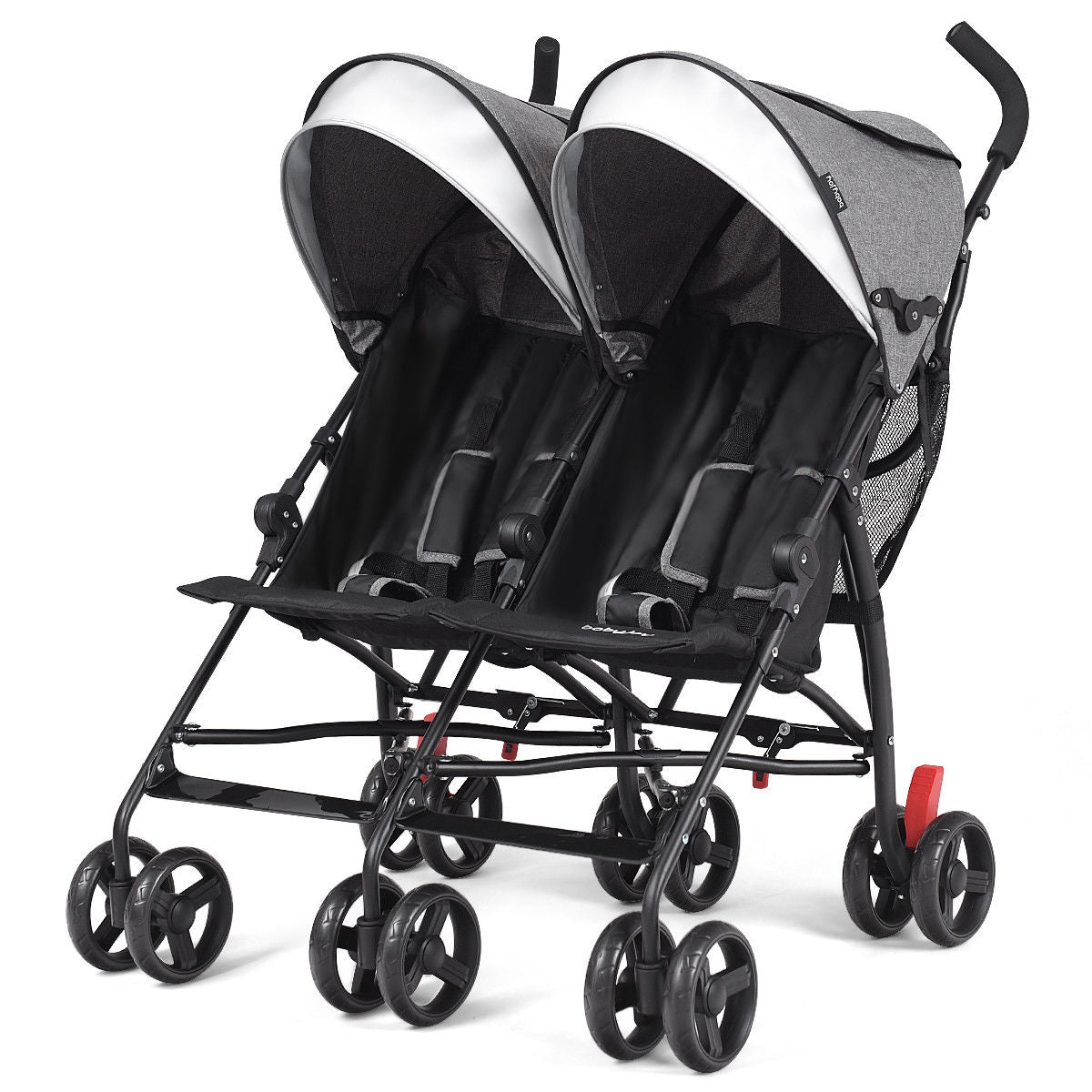 Navy Foldable Twin Baby Double Umbrella Stroller - Ultralight & Compact