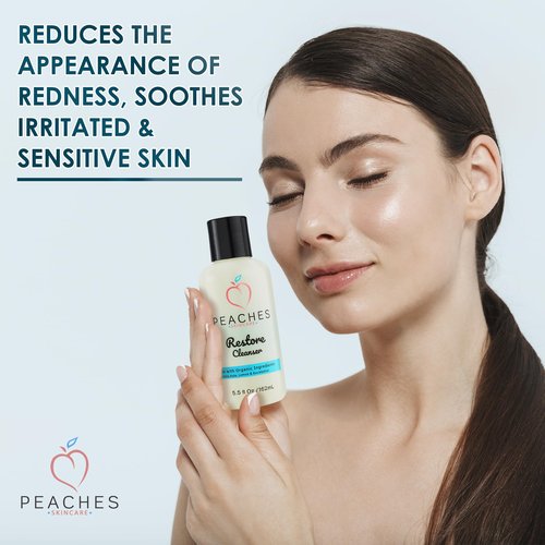 Post-Workout Vegan Face Wash with Gotu Kola, Lemongrass, and Eucalyptus – Refreshes and Cleanses Delicate Skin – Restore Cleanser (5.5 oz)