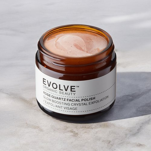 Evolve Organic Beauty - Natural Rose Quartz Facial Polish | Small-Batch, Vegan Clean Beauty (2 oz | 60 mL) Packaging May Vary