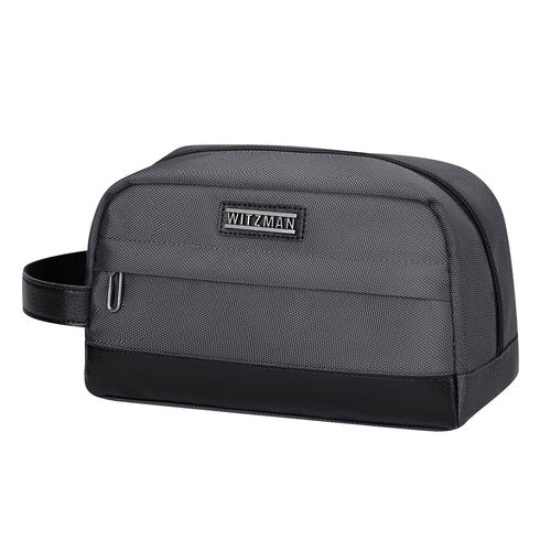 WITZMAN Toiletry Bag for Men Women Lightweight Hanging Travel Bathroom Bag Water-resistant Dopp Kit Shaving Bag Cosmetic bag （B692 Silvery Grey）