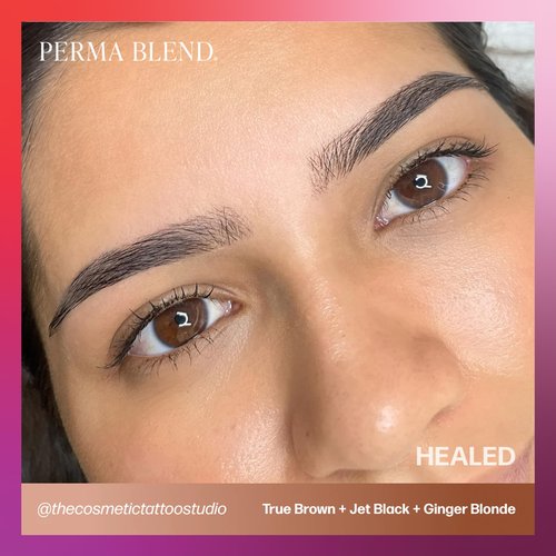 Perma Blend Light Brown Eyebrow Tattoo Ink Pigment, Professional Brow Microblading Supplies, 1/2 oz Bottle