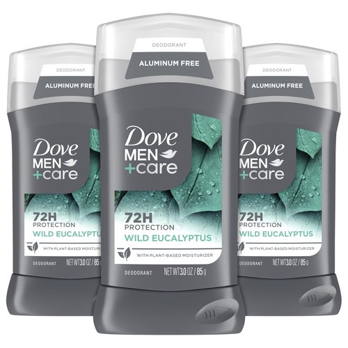 DOVE MEN + CARE Aluminum Free 3 Pack Wild Eucalyptus Deodorant for Men 3 oz