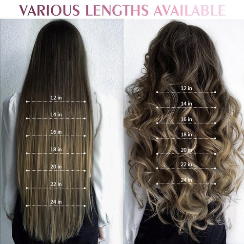 Fimislosion Real Hair Extensions Clip in Human Hair, Seamless Clip in Hair Extensions Real Human Hair, 18 Inch Clip ins extensions for women, Balayage Dark Brown to Middle Brown 120G 7Pcs