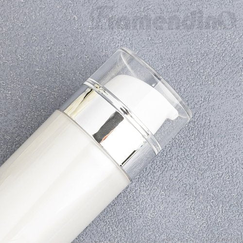 Framendino, 3 Pack Wide Mouth Pump Bottle Lotion Dispenser Airless Bottles Refillable Moisturizer Container with Silicone Spatula for Travel 1oz
