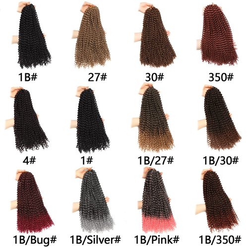 Ubeleco Passion Twist Hair 30 Inch 7 Packs Water Wave Crochet Hair for Black Women Long Bohemian Curly Braiding Hair Spring Twist Crochet Braids Hair Extensions (30inch,1B)