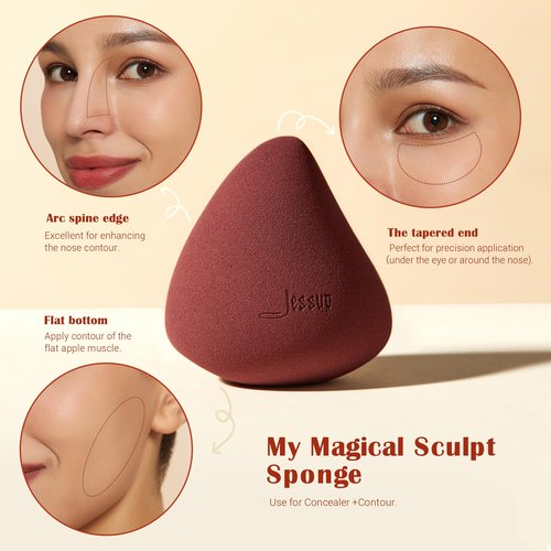 Jessup Face Makeup Brushes Set T273 with Makeup Sponge SP013