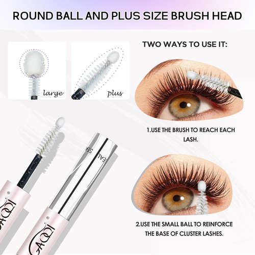 GAQQI Lash Cluster Glue + Remover Set, Lash Bond and Seal Waterproof, Long Lasting Eyelash Glue Strong Hold, Gentle Eyelash Remover for DIY Use (2Pcs Set)