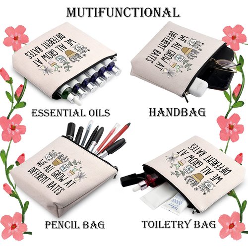 WCGXKO Special Education Teacher Gift We All Grow At Different Rates Zipper Pouch Makeup Bag (Different Rates)
