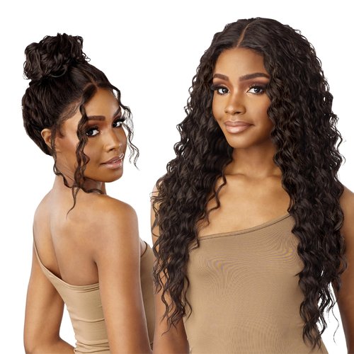 Sensationnel Butta 360 Lace Wigs - Unit 4 Wider Parting 360 Degree Lace Glueless Synthetic Preplucked Hairline (1B OFFBLACK)