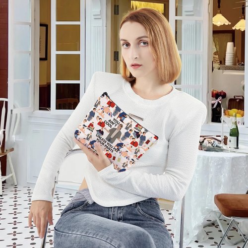 LEVLO Funny Comedy Movie Cosmetic Make Up Bag You Ain't Cool Unless You Pee Your Pants Make Up Zipper Pouch Bag(You Ain't Cool Full)