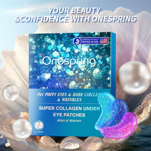 Onespring Eye Masks (48 Pairs) - Bachelorette Party Favors, Collagen Under Eye Patches for Puffy Eyes, Fine Lines and Dark Circles, Spa Party, Bridesmaid, Birthday Gifts for Her