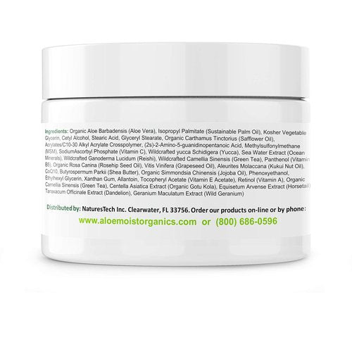 Organic Aloe Vera Lotion - Face & Body Moisturizing Cream with Natural Aloe Vera, Vitamin E Oil, Vitamin C, Retinol Cream, Shea Butter – Anti Aging Face Moisturizer for Women, Dry Skin (8 oz)