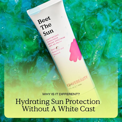KraveBeauty Beet The Sun SPF 40 Duo – Korean-Inspired Daily Broad Spectrum Sunscreen, Non-Greasy, No White Cast, Vegan & Cruelty-Free, 1.7 fl oz x2