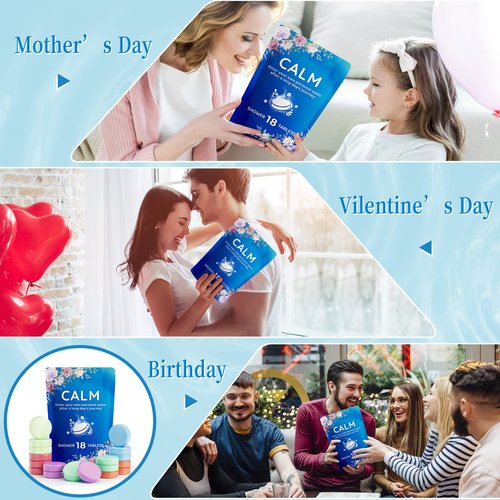 Fizzgarden 36-Pack Shower Steamers Aromatherapy, Shower Bath Bombs with Individually Wrapped, Variety Shower Tablets, Valentines Day Gifts for Her and Him, Birthday Presents for Women(2 Sets)