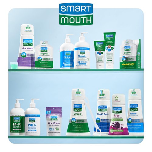 SmartMouth Activated Dry Mouth Mouthwash, Dry Mouth and Bad Breath Relief, Mint, 16 fl oz, 1 Pack