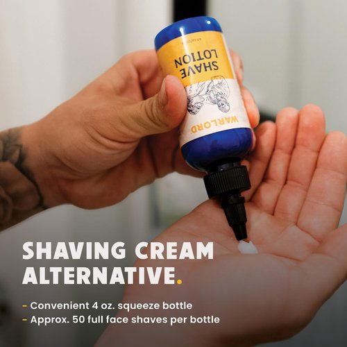 Warlord Shave Lotion – Silky Smooth Razor Glide, Whisker Softening for a Closer Shave, Transparent No-Foam Formula for Precision, Southern Tobacco Scent, Men’s Shaving Cream Alternative, 4oz