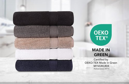 A1HC Wash Cloths Set (13x13 Inches), 500 GSM 100% Ring Spun Cotton, OEKO-TEX Green Certified, Zero Twist, Ultra Soft, Quick Dry & Highly Absorbent, Soft Washcloths (Mood Indigo, 12 Piece Wash Cloth)