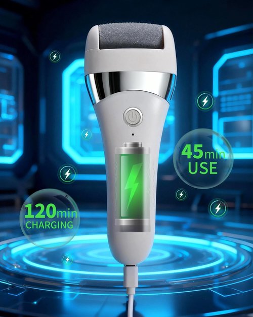 Kaaeiccr Electric Foot Callus Remover, Rechargeable Foot Care Tool with 3 Speed Settings, Waterproof Foot File, Portable Foot Dead Skin Remover, Smooth Heels, Home or Travel Spa Foot Care