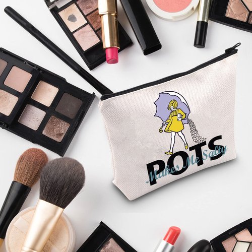 G2TUP POTS Awareness Gift POTS Makes Me Salty Makeup Bag POTS Syndrome Fighter Warrior Cosmetic Bag Dysautonomia Awareness Gift (POTS Makes Me Salty MB)