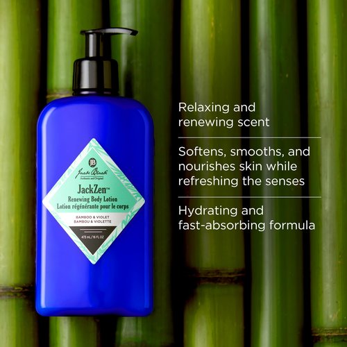 Jack Black Jackzen Renewing Body Lotion for Men, 16 oz – Earthy Fragrance, Mens Lotion for Extremely Dry Skin, Mens Body Moisturizer for Dry Skin, Fast-Absorbing Hydration, Gifts for Men