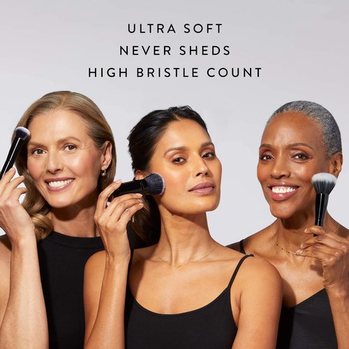 LAURA GELLER NEW YORK Serum Blush Cheek Tint, Practical Pink + Angled Blush Brush