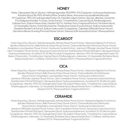 LAPCOS Skin Barrier Repair Sheet Mask Variety Pack – Escargot, Cica, Ceramide, Honey 4 Types of Face Mask Set – Daily Korean Skin Care w/Snail Mucin, Centella Asiatica & Niacinamide (12 ea)