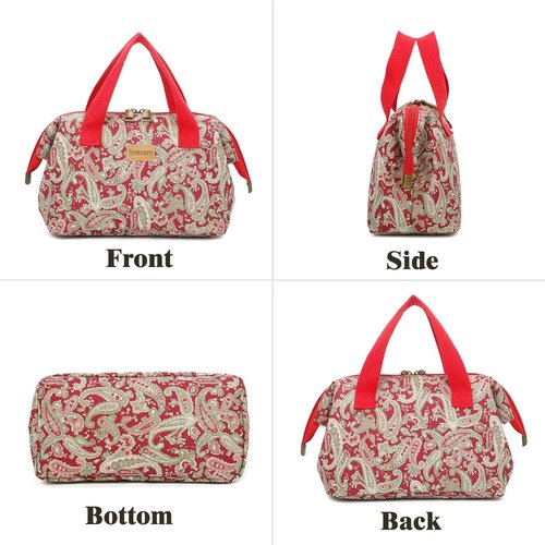 Smrcom Makeup Bag Cosmetic Bag For Women Girl Travel Makeup Bag Toilet Bag Zipper Organizer Bag Waterproof (Corduroy purple)